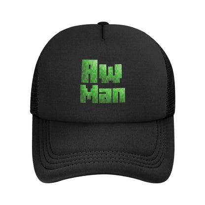 Adult Creepers Zombie Hostile Mob Character Trucker Cap Mesh Baseball Caps Polyester Hat Sun Caps Adjustable Golf Hats Summer