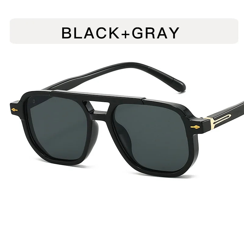 Frame-shaped arrow decorative sunglasses, suitable for both men and women for daily outings, perfect for sun protection.