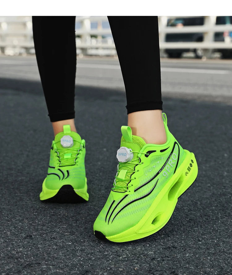New Men's and Women's Running Shoes Breathable Racing Sports Shoes Carbon Cushion Lightweight Men's Jogging Training Shoes