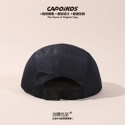 Customized Logo Solid Color Five-panel Quick-drying Baseball Cap Men's and Women's Mesh Breathable Camping Sports Skateboard Cap