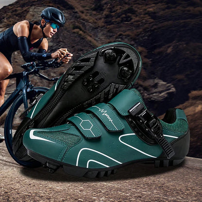 Neutral MTB Cycling Shoes, Compatible With Pelaton Road Cycling Shoes, Men's Cycling Sports Shoes, Reflective Strip Design