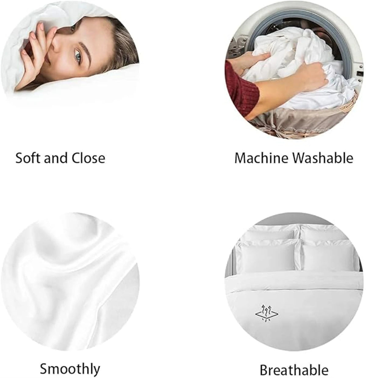 KPop Bedding påslakanset, 3 delar, lätt och mjukt påslakan i mikrofiber med dragkedja