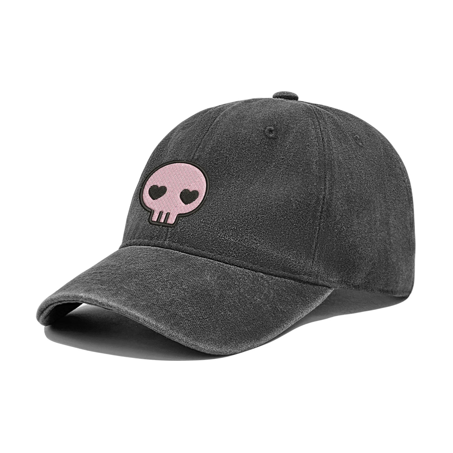 Retro Washed Distressed Baseball Cap Skull Embroidered Dad Hat Men Women Casual Adjustable Outdoor Sun Hat 260617