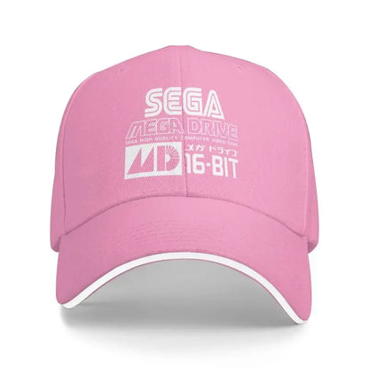 Sega Mega Drive Genesis Japanese Vinyl Baseball Cap Outdoor Sun Hat Sandwich Hat Men Summer Fishing Balaclava Golf Caps