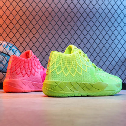 The youth actual combat basketball shoe movement outdoor comfortable cushioning wear-resisting fashion breathable high quality
