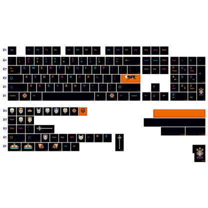 KBDiy GMK Red Dragon Keycaps PBT 143 Keys Set Retro Alice ISO Cherry Profile KeyCap For Custom DIY 60 Mechanical Keyboard Gaming