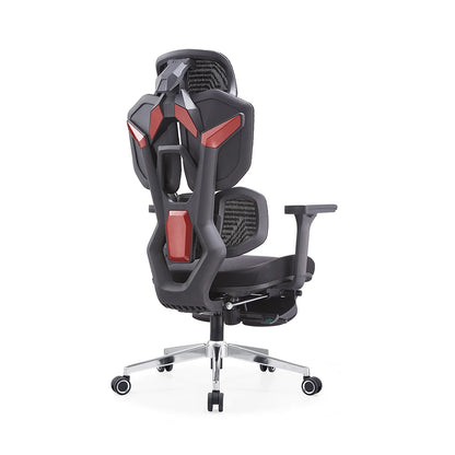 Chaise de bureau ergonomique au design moderne avec dossier haut en maille, pivotante, réglable, en maille, nouvelle arrivée avec repose-pieds