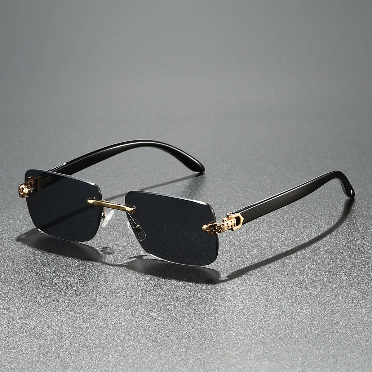 Vintage Rectangle Oval Sunglasses Women Men Metal Frame Clear Lens Glasses Eyewear