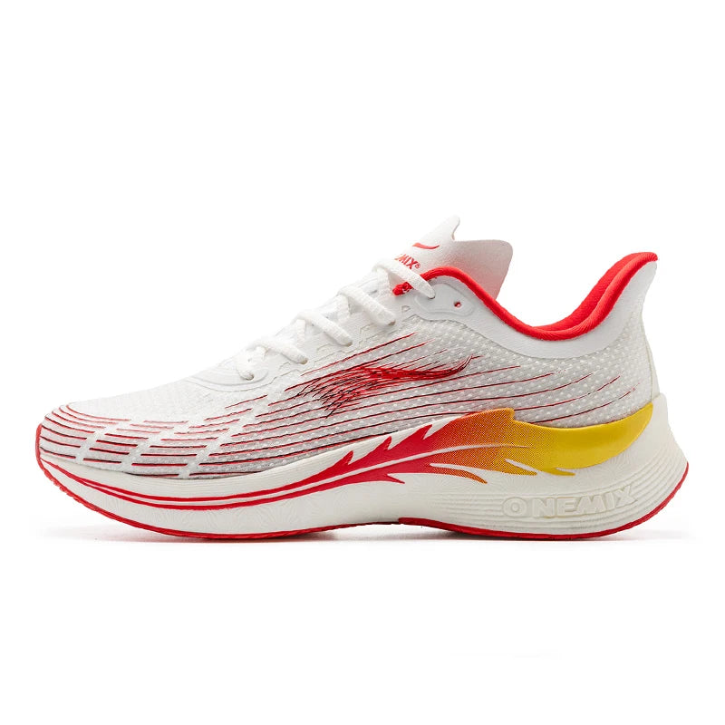 Onemix New Men Marathon Running Shoes for Women Breathable Lightweight Sneakers Lace Up Athletic Shoes Comfortable Light Soft
