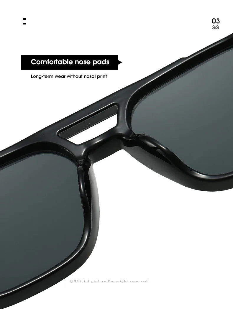 Frame-shaped arrow decorative sunglasses, suitable for both men and women for daily outings, perfect for sun protection.