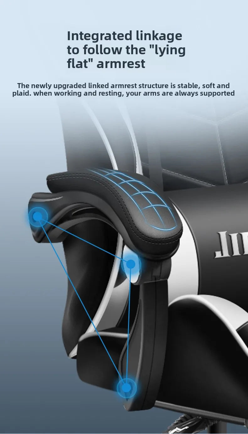 Gaming Chair Comfortable Sedentary Ergonomic Game Chair Reclining Massage Rotating Chair