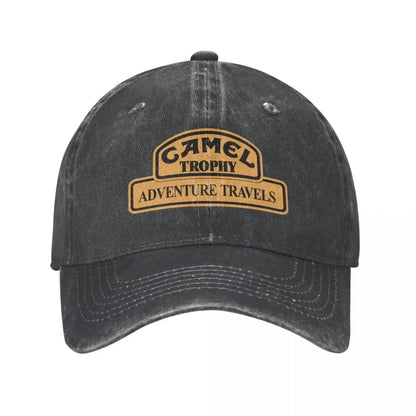 Ρετρό καπέλο μπέιζμπολ Camel Trophy Racing για άνδρες και γυναίκες, από φθαρμένο τζιν, με κούμπωμα, για υπαίθριες δραστηριότητες το καλοκαίρι, χωρίς δομή, μαλακό καπέλο