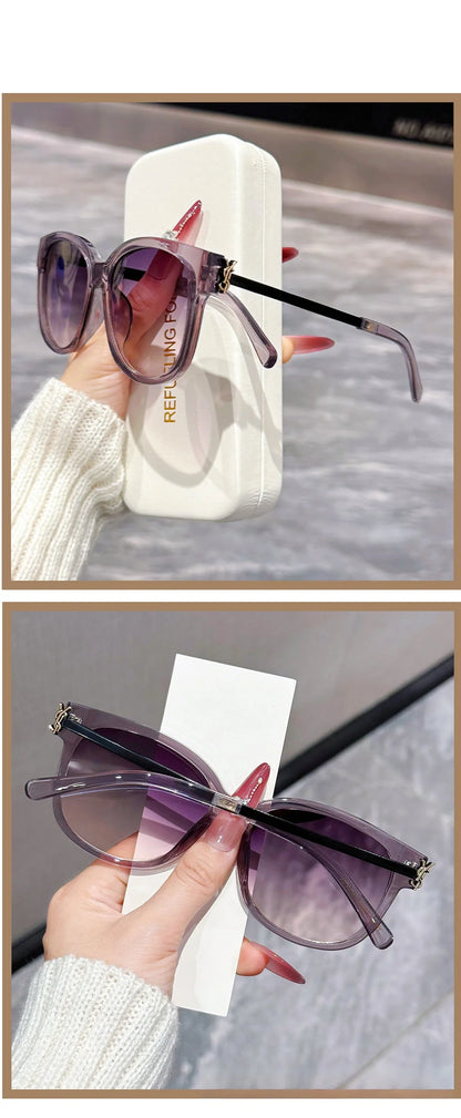 New Korean Style Square and Round Frame Casual Commuting Fashion Sunglasses for Women DS-8235