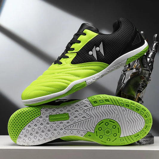 Nouvelles Chaussures de Football Montantes pour Hommes de Haute Qualité – Crampons Antidérapants pour Gazon et Futsal, Idéales pour Matchs en Salle et Sports de Plein Air – Meilleures Ventes