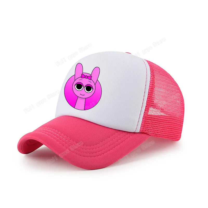 Sprunkis Unisex Baseball Cap Adjustable Summer Parent-child Sunhat Mesh Breathable Outdoor Sport Boy Hip Hop Peaked Hat Gift
