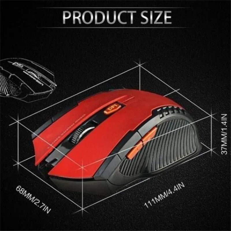 Mini Portable Mouse 2.4GHz Wireless Optical Game Mouse for PC Laptop Computer USB Receiver
