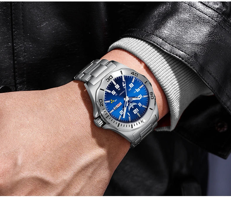 YELANG V1019 Men's Luminous Watch 44mm Mechanical Sapphire Miyota 8205 Automatic Movement 100m Waterproof Diver's Watch for Men