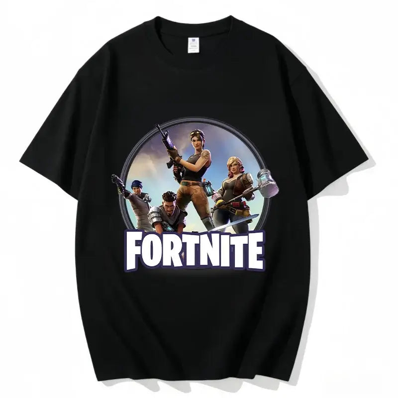 „Fortnite“ apvalios iškirptės marškinėliai, unisex suaugusiesiems, žaidimo šokių stiliaus, nauji, iš grynos medvilnės, trumpomis rankovėmis, puikiai tinka kasdienai ir atostogoms