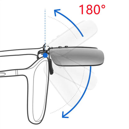 KLASSNUM Men Polarized Sunglasses Clip Can Be Flipped Up Myopia Glasses Clip Anti-UV400 Night Driving Fishing Glasses Accessory