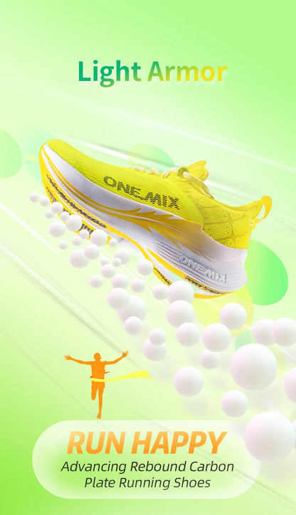 ONEMIX Carbon Fiber Plate Running Shoes Traction Shock Absorption Sneakers Professional Marathon PB Racing Sports Trainers Shoes