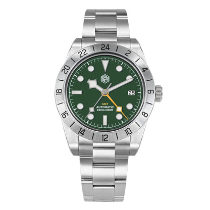 San Martin New 39mm NH34 BB GMT Automatic Mechanical Watch Sport Watch Sapphire Luminous Waterproof 100m for Men Relogio SN0054