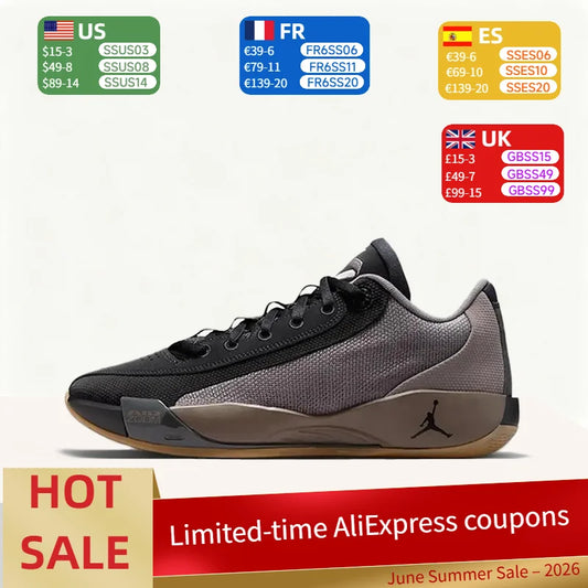 Nike Jordan Luka.77 Retro Soft Low-Top udendørs sportssko med god støtte og åndbarhed til mænd, sort/grå HF0819-200