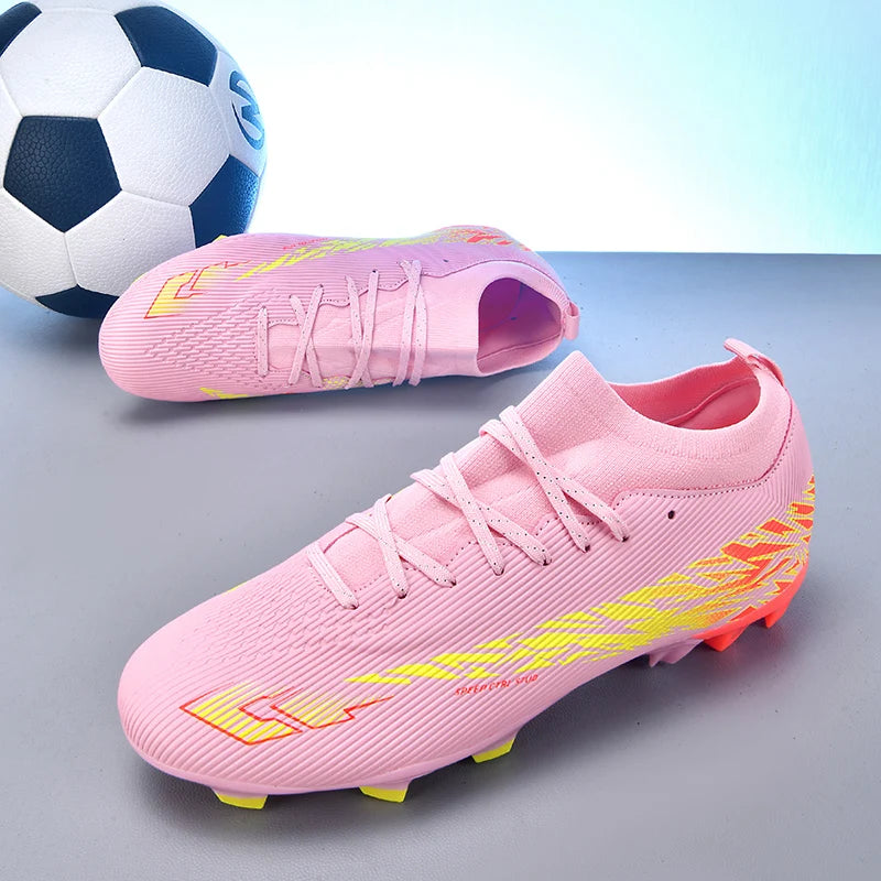 Nouvelles chaussures de football professionnelles pour hommes, chaussures de football antidérapantes, unisexes, respirantes, chaussures de futsal, nouvelles chaussures à crampons, livraison directe, ultralégères