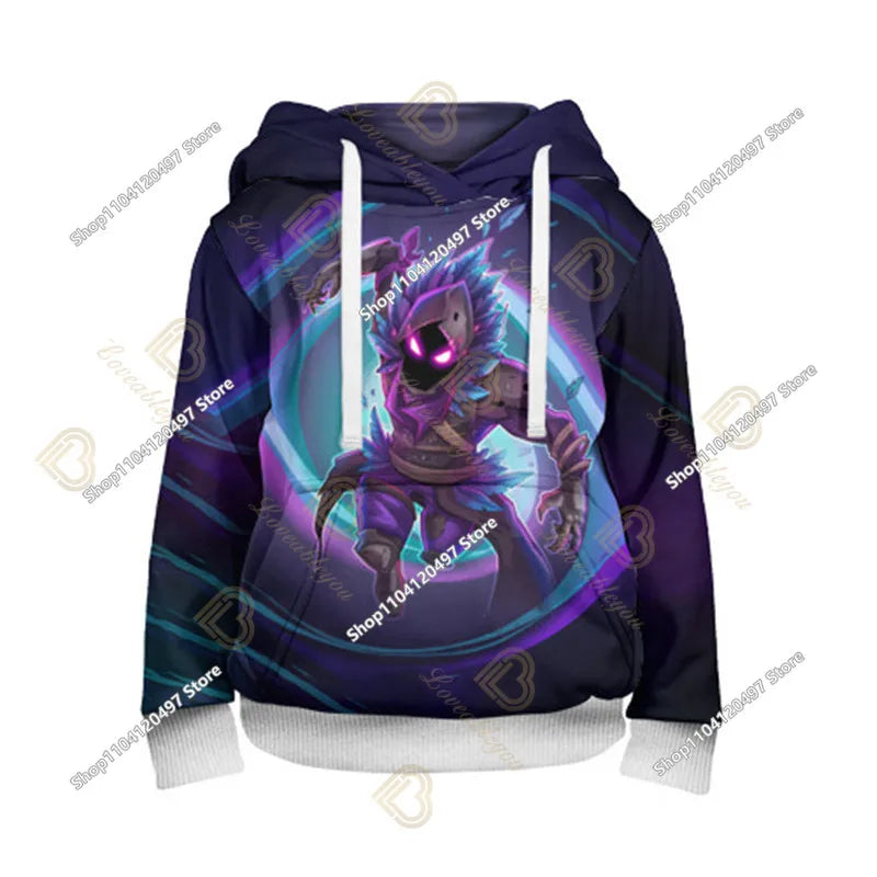 Children Battle Royals Hoodie Fortnite Boys Girls Cartoon Printed Pullovers Kids Sweatshirt Harajuku Streetwear Spring Winter