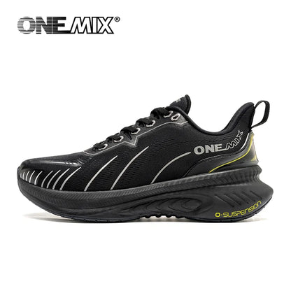 ONEMIX Νέα Παπούτσια Τρεξίματος με Αντικραδασμική Προστασία για Άνδρες, Κατάλληλα για Βαρείς Δρομείς, Δέσιμο με Κορδόνια, Αθλητικά Γυναικεία, Αντιολισθητικά Outdoor Sneakers για Άνδρες
