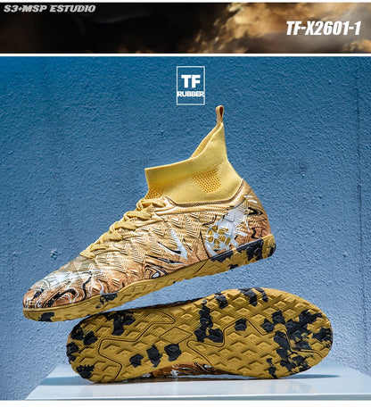 Men Professional Football Shoes Society Cleats Soccer Shoes Original Indoor Football Field Boots Grass Training TF/FG Sneaker