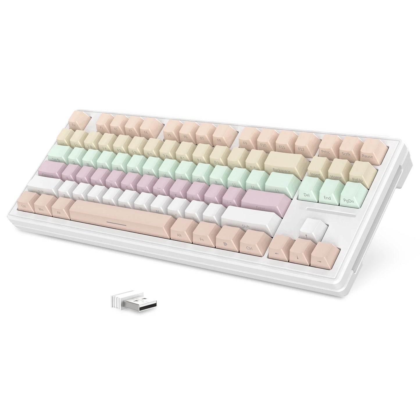 Attack Shark M87 TKL Wireless Mechanical Gaming Keyboard, RGB Backlit Compact Hot-Swappable Gasket Programmable USB-C/BT/2.4GHz
