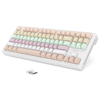 Attack Shark M87 TKL Wireless Mechanical Gaming Keyboard, RGB Backlit Compact Hot-Swappable Gasket Programmable USB-C/BT/2.4GHz