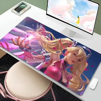 Overwatch Mercy Mouse Pad PC Gamer Cabinet Kawaii Mousepad XXL Sexy Anime Girl Keyboard Rug Laptop Gaming Accessories Desk Mat