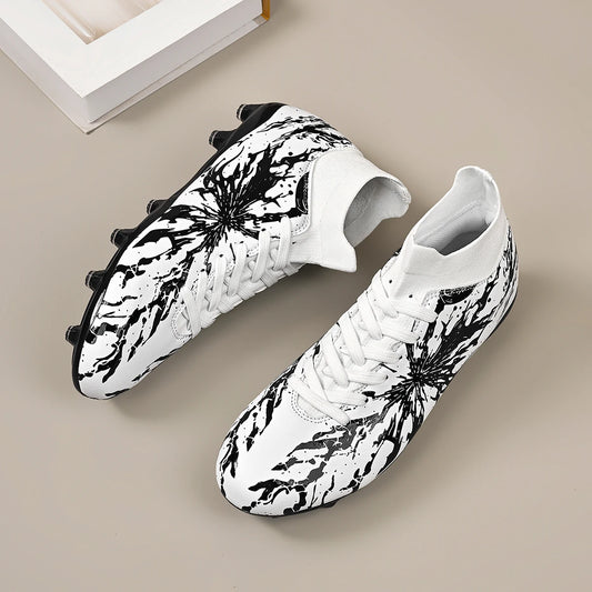 Chaussures de football pour hommes, crampons AG FG, semelles en PU absorbant les chocs et antidérapantes, pour adultes, idéales pour les entraînements de football en extérieur et les séances d’entraînement à haute in
