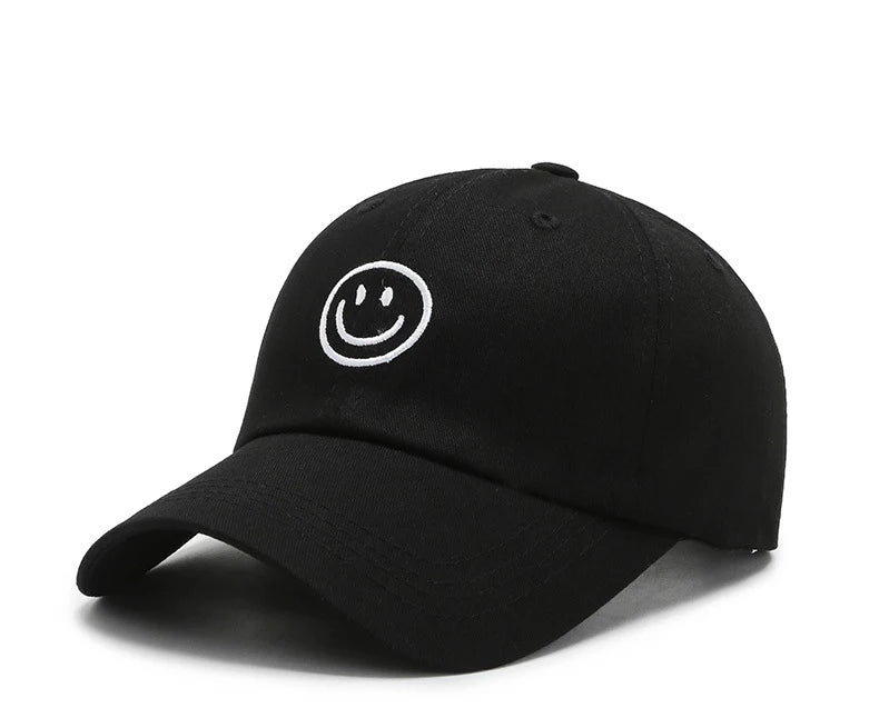 Four Seasons Cap, Polyester Cotton Embroidered Smiley, Lesbial Baseball Cap, Sunscreen Breathable Hat