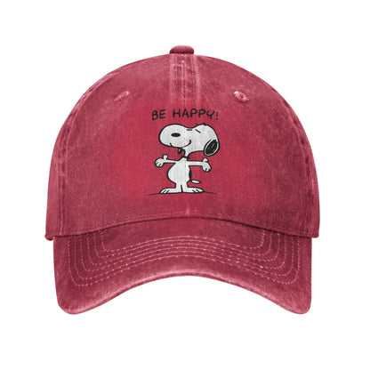 Sleeping Snoopy-baseballkepsar, avslappnad stil, tvättad look, snapback-keps, unisex, utomhus, sommar, justerbar keps