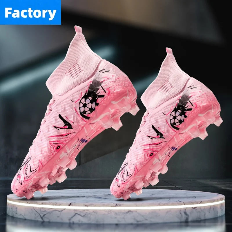 Men Professional Football Shoes Society Cleats Soccer Shoes Original Indoor Football Field Boots Grass Training TF/FG Sneaker