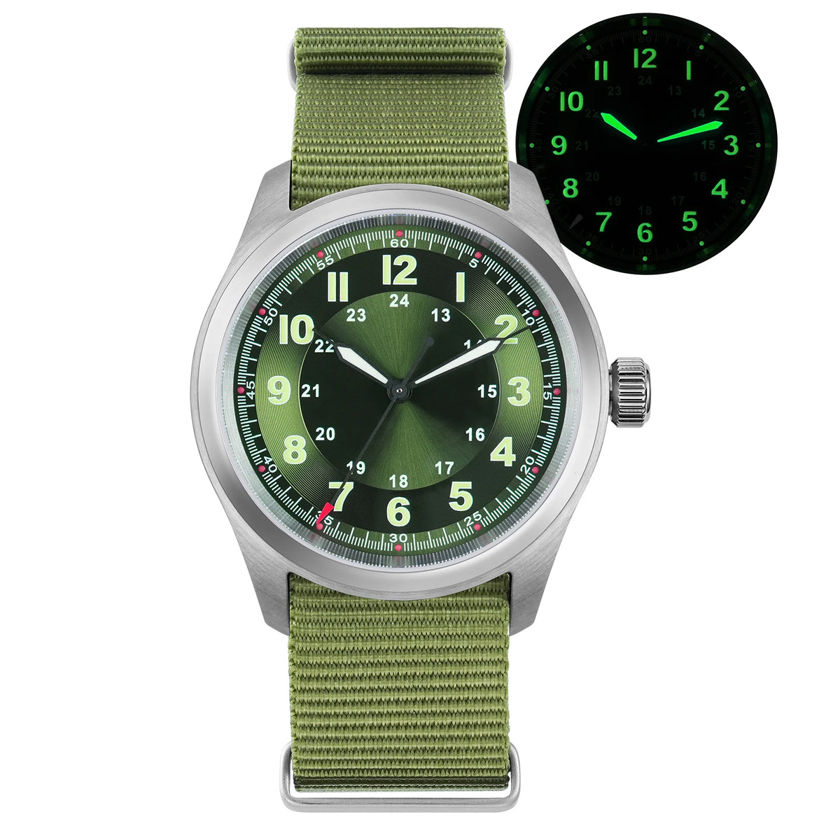 Militado ML08 Quartz Watch Ronda 515 Movement Domed Sapphire Wristwatch BGW9 Luminous 10Bar Waterproof 38mm Men Watches