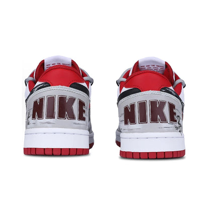 Custom Sneakers Nike Big NIKE LOW Dust Ruin Graffiti Print Sneakers Trendy Low-Top Skate Shoes For Men