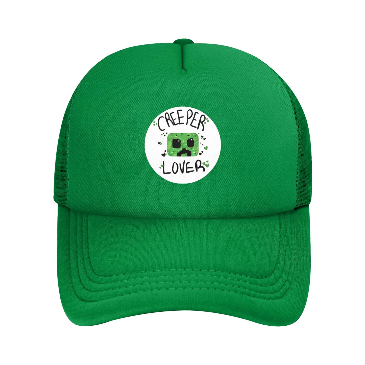 Adult Creepers Zombie Hostile Mob Character Trucker Cap Mesh Baseball Caps Polyester Hat Sun Caps Adjustable Golf Hats Summer
