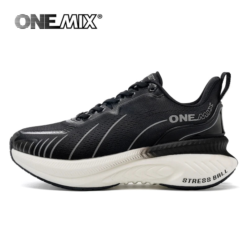 ONEMIX Νέα Παπούτσια Τρεξίματος με Αντικραδασμική Προστασία για Άνδρες, Κατάλληλα για Βαρείς Δρομείς, Δέσιμο με Κορδόνια, Αθλητικά Γυναικεία, Αντιολισθητικά Outdoor Sneakers για Άνδρες