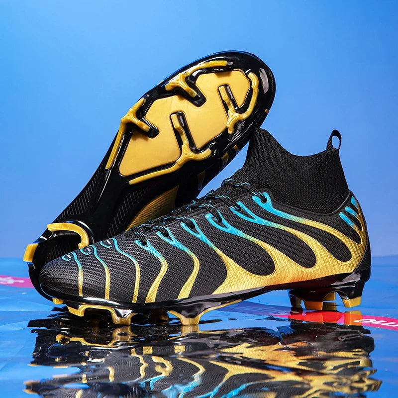 Hommes Match bottes de Football Sport entraînement longues pointes FG/TF garçons crampons chaussures de Football en plein air antidérapant intérieur Futsal confortable