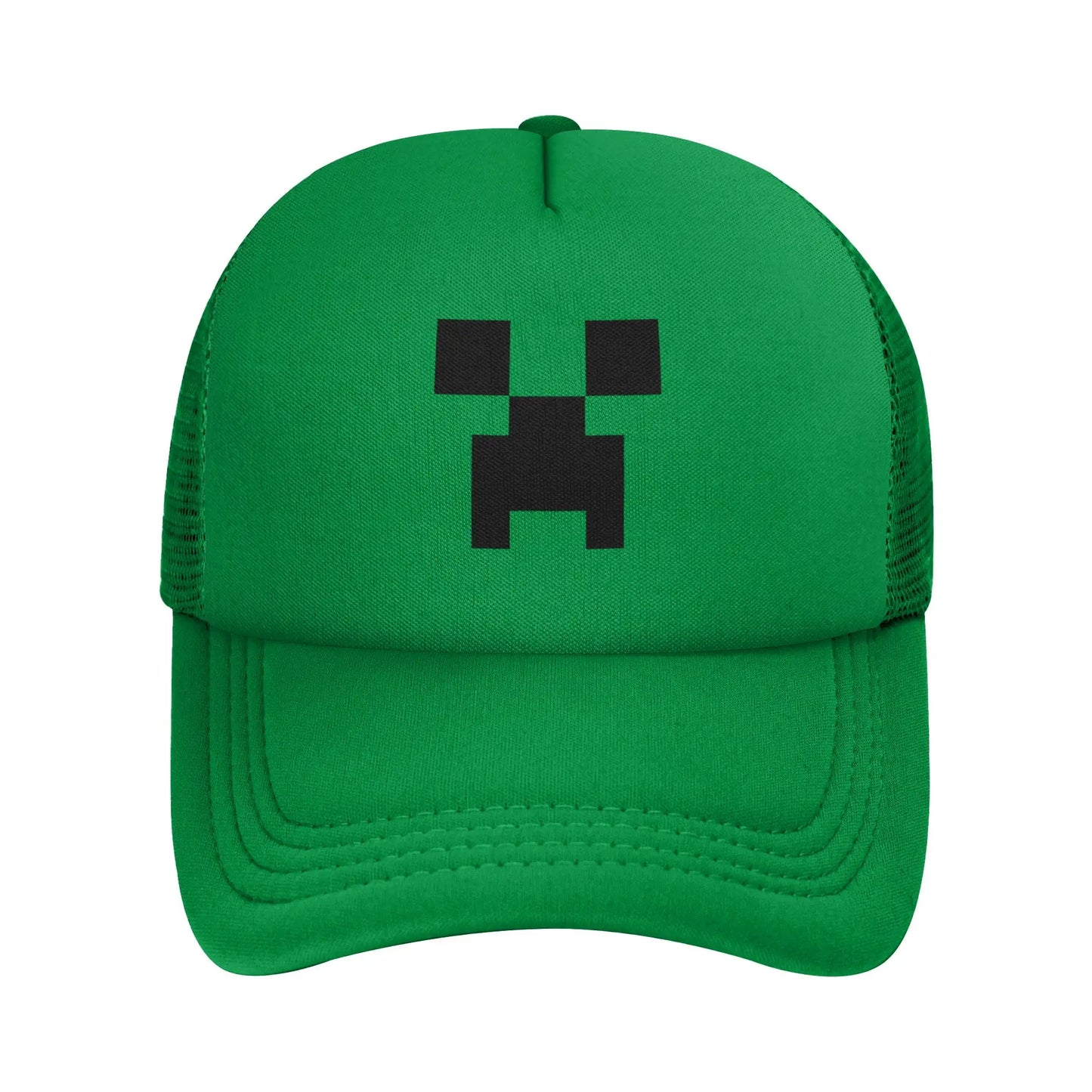 Adult Creepers Zombie Hostile Mob Character Trucker Cap Mesh Baseball Caps Polyester Hat Sun Caps Adjustable Golf Hats Summer