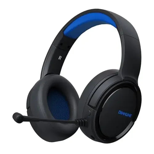 BINNUNE BW02 casque de jeu sans fil 2.4GHz USB Dongle Bluetooth 7.1 Surround suppression de bruit micro sur l'oreille casque pour PS5