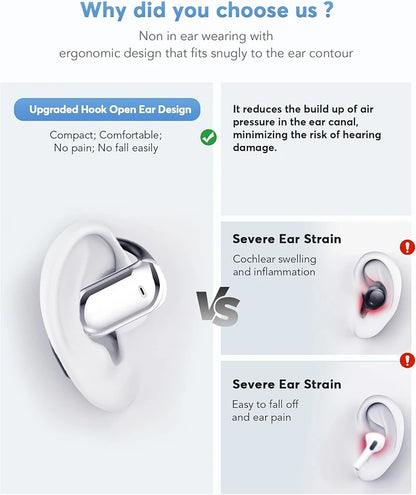 UYUXIO AI Translation Earbuds Real Time Translator Headphones, 144 Languages Smart Bluetooth Translator Earphones for Business