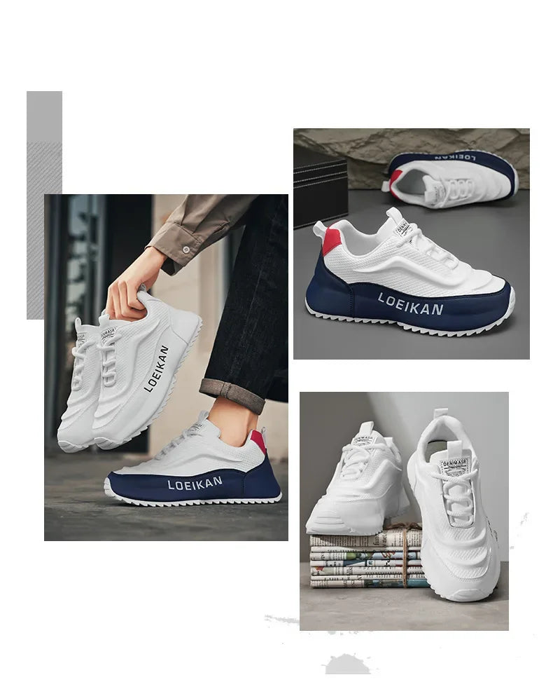 Sapatilhas de Caminhada e Corrida para Homem, Casuais, Leves, para Ténis, Desportivas, Respiráveis, Nova Moda, Tamanho Grande 47