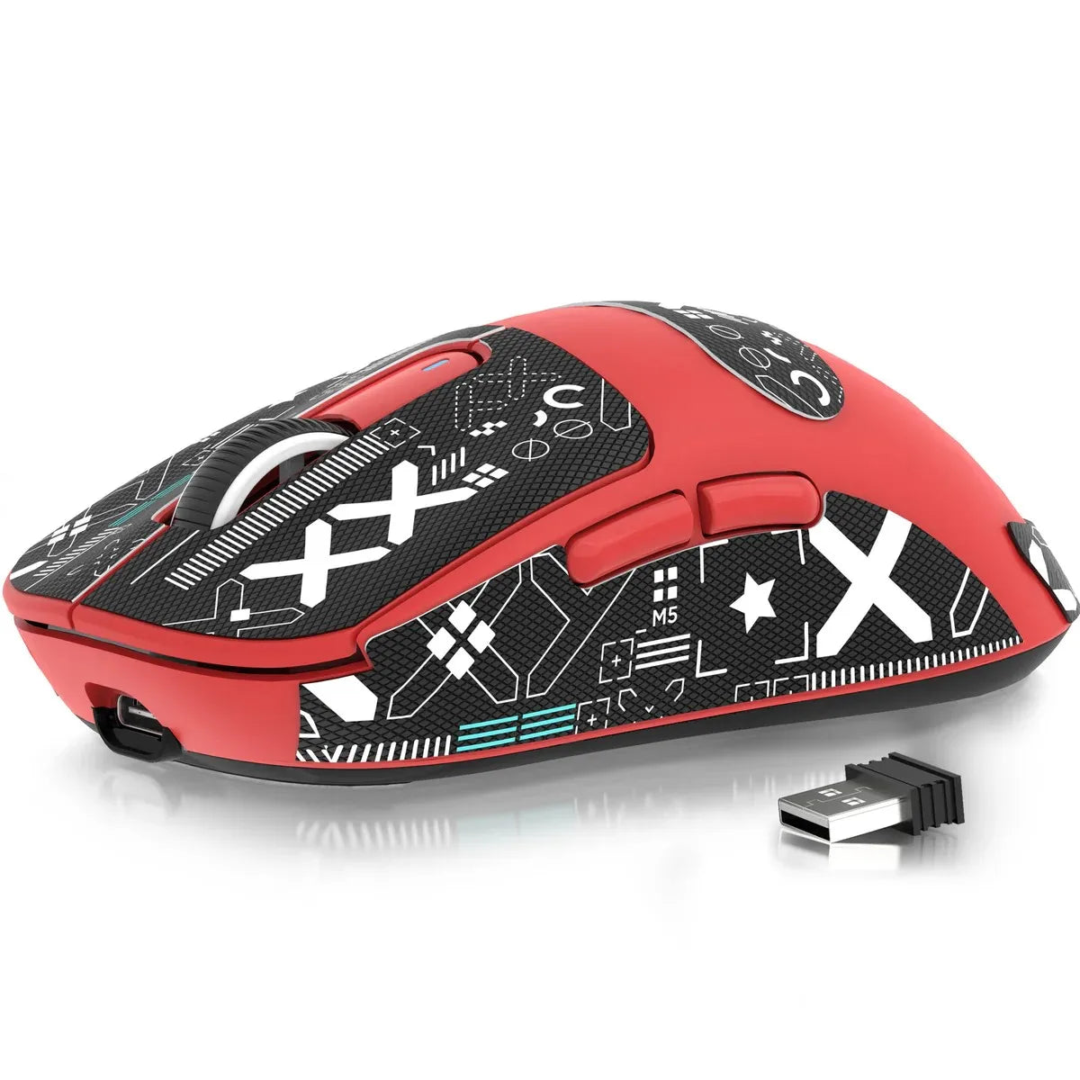 ATTACK SHARK X3/X3PRO 4K/8K trådlös gamingmus, 26K DPI, tri-mode (trådbunden/2.4GHz/BT5.2), lätt, PAW3395-sensor för gamers