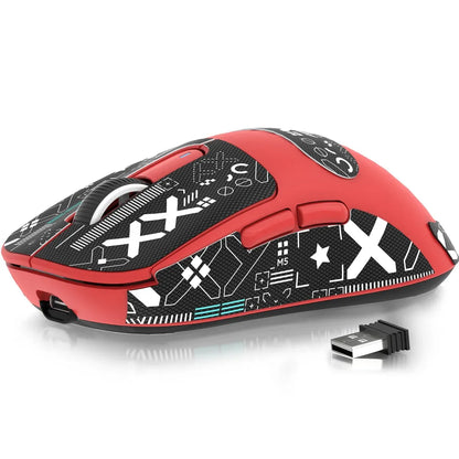 ATTACK SHARK X3/X3PRO 4K/8K trådlös gamingmus, 26K DPI, tri-mode (trådbunden/2.4GHz/BT5.2), lätt, PAW3395-sensor för gamers