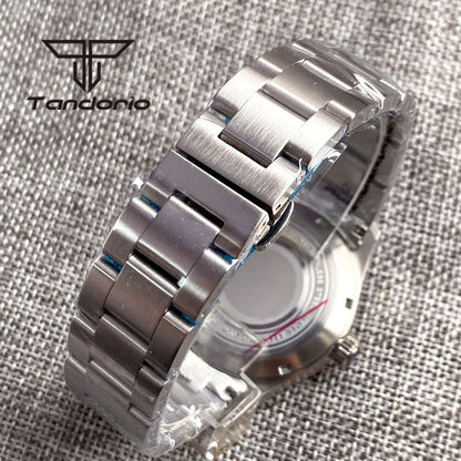 Tandorio 39 mm – męski zegarek automatyczny typu pilot nurkowy, mechanizm NH35/PT5000/Miyota8215, szafirowe szkło AR, wodoodporność 20 barów, świecące wskaźniki