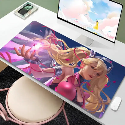 Overwatch Mercy Mouse Pad PC Gamer Cabinet Kawaii Mousepad XXL Sexy Anime Girl Keyboard Rug Laptop Gaming Accessories Desk Mat